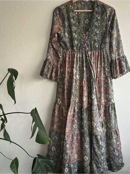 Anthropologie Dresses & Skirts - Anthropologie Boemo Floral Tiered Midi Boho Dress Sz. S